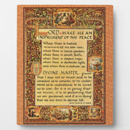 St. Francis Assisi Einfaches Gebet für den Frieden Fotoplatte