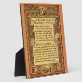 St. Francis Assisi Einfaches Gebet für den Frieden Fotoplatte (Seite)