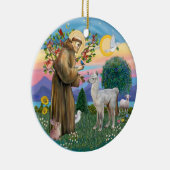 St Francis - Baby Llama Keramikornament (Rechts)