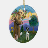 St Francis - Catahoula Leopard Dog Keramik Ornament (Rechts)
