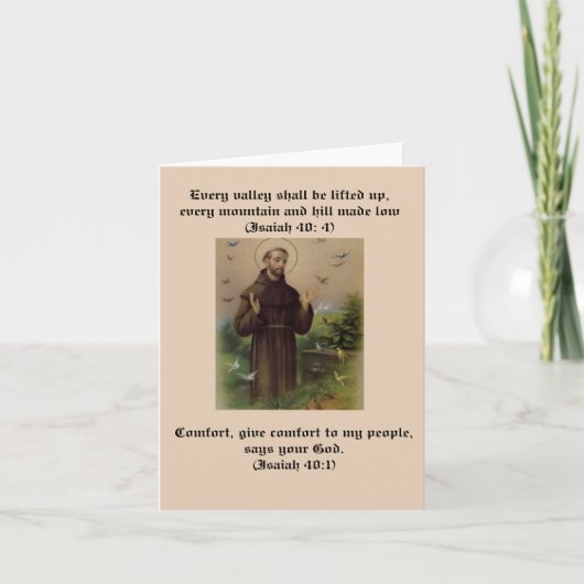 St. Francis Comfort Note Card Dankeskarte (Vorderseite)