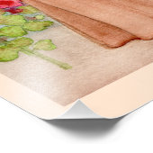 St. Francis Coyote Watercolor Kunst, Dichtung und  Fotodruck (Ecke)