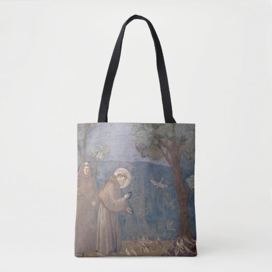 St Francis, das zu den Vögeln, 1297-99 predigt Tasche (Vorderseite)