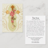 St Francis de Sales auf "IHRER QUER" heiligen Visitenkarte (Vorne/Hinten)