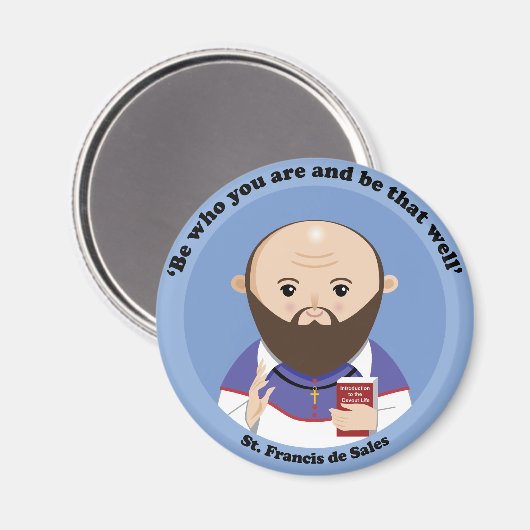 St. Francis de Sales Magnet (Vorderseite/Rückseite)