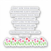 St Francis De Sales Quote Sticker (Vorderseite)