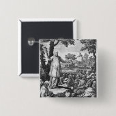 St Francis der Verkäufe, die zu predigen Button (Vorne & Hinten)