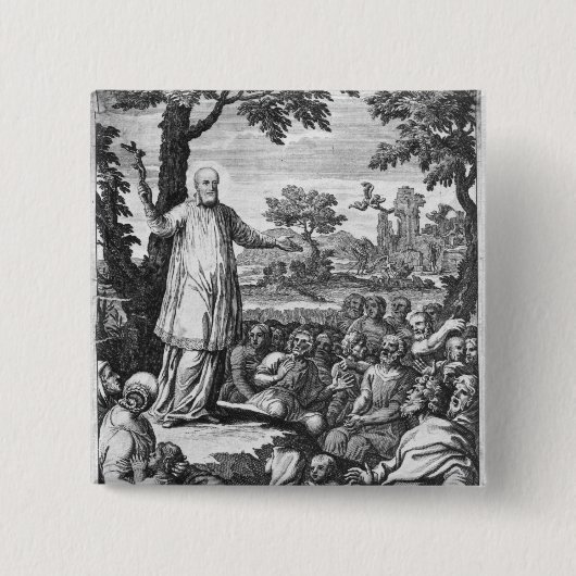 St Francis der Verkäufe, die zu predigen Button (Vorderseite)
