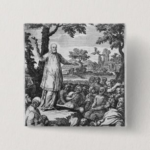 St Francis der Verkäufe, die zu predigen Button
