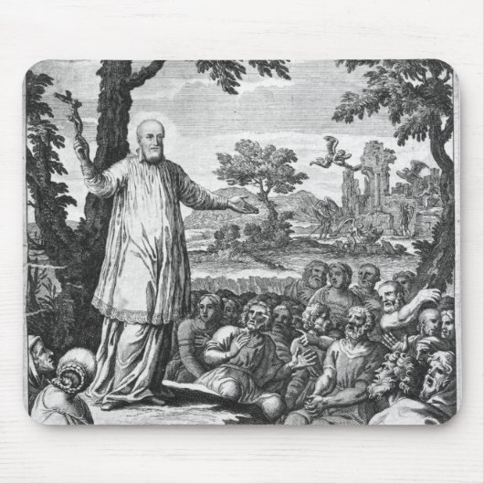 St Francis der Verkäufe, die zu predigen Mousepad (Vorne)