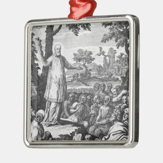 St Francis der Verkäufe, die zu predigen Silbernes Ornament (Links)