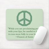St Francis des Assisi-Friedenszitats Mousepad (Mit Mouse)
