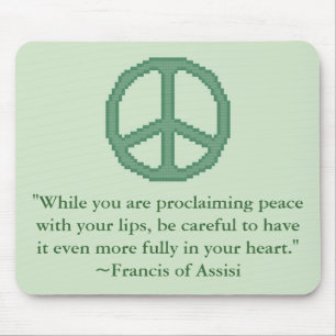 St Francis des Assisi-Friedenszitats Mousepad
