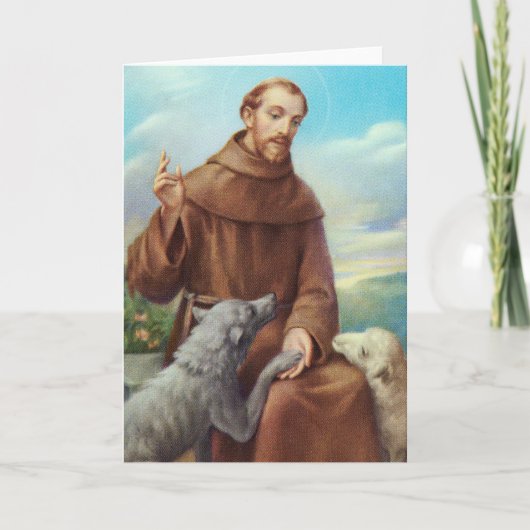 St Francis des Assisi-Tier-Liebhabers Karte (Vorderseite)