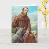 St Francis des Assisi-Tier-Liebhabers Karte (Gelbe Blume)
