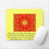 St Francis des Assisitierrechtzitats Mousepad (Mit Mouse)