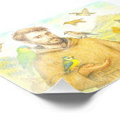 St. Francis - die Predigt für Vögel und Tiere Fotodruck (Ecke)