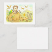 St. Francis - die Predigt für Vögel und Tiere Visitenkarte (Vorne/Hinten)