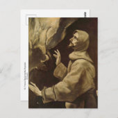 St. Francis erhält Stigmata von El Greco Pos Postkarte (Vorne/Hinten)