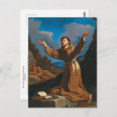 St. Francis erhält Stigmata von Guercino Postkarte (Vorne/Hinten)