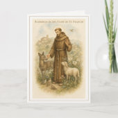 St. Francis Festtagssegen Religiös Karte (Vorderseite)