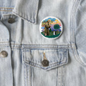 St. Francis (ff) - Schwarz-Weiß-Katze Button (Beispiel)
