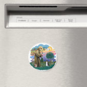 St. Francis (ff) - Schwarz-Weiß-Katze Magnet (In Situ (Geschirrspüler))