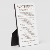 St. Francis Gebet für Haustiere Fotoplatte (Seite)