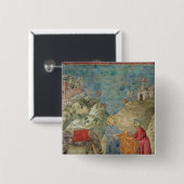 St Francis gibt einem Fremden seinen Mantel Button (Vorne & Hinten)