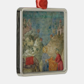 St Francis gibt einem Fremden seinen Mantel Silbernes Ornament (Rechts)