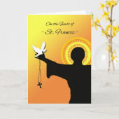 St. Francis Grußkarte, Silhouette Karte (Gelbe Blume)