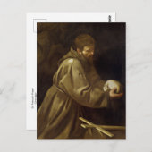 St. Francis im Gebet von Caravaggio Postkarte (Vorne/Hinten)