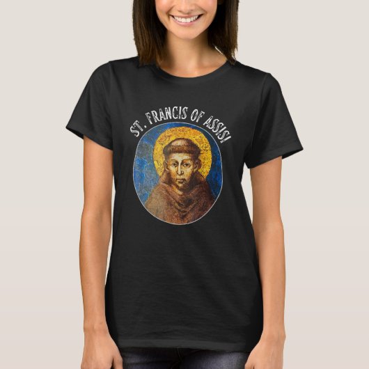 St. Francis Katholische Heilige Franziskus von Ass T-Shirt (Vorderseite)