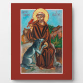 St. Francis of Assisi Boss Saint of Animals Icon Fotoplatte (Vorderseite)