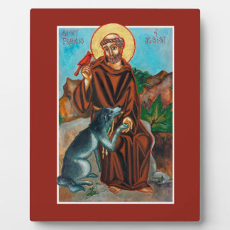 St. Francis of Assisi Boss Saint of Animals Icon Fotoplatte