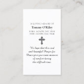 St. Francis of Assisi Bruges Violet Yellow Blue Visitenkarte (Rückseite)