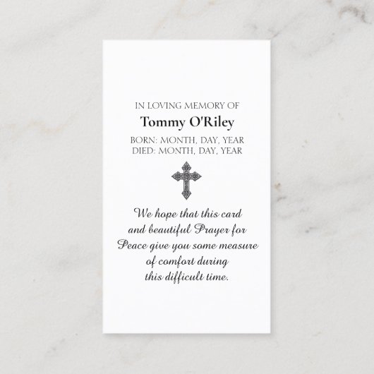 St. Francis of Assisi Bruges Violet Yellow Blue Visitenkarte (Rückseite)