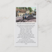 St. Francis of Assisi Bruges Violet Yellow Blue Visitenkarte (Vorderseite)