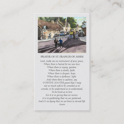 St. Francis of Assisi Bruges Violet Yellow Blue Visitenkarte (Vorderseite)