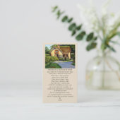 St Francis of Assisi Green Purple Brown Yellow Visitenkarte (Stehend Vorderseite)