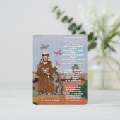 St Francis of Assisi Peace prayer Begleitkarte (Stehend Vorderseite)
