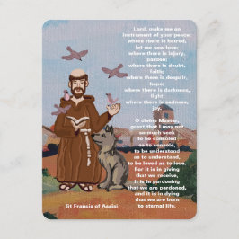 St Francis of Assisi Peace prayer Begleitkarte