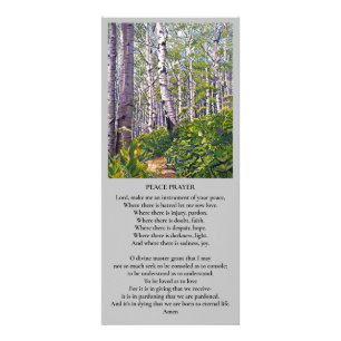 St. Francis of Assisi Peace Prayer Sympathy Card Werbekarte