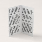St Francis of Assisi prayer card Visitenkarten (Innenseite)