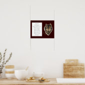 St. Francis of Assisi Prayer with Wolf  & Tracks Poster (Küche)