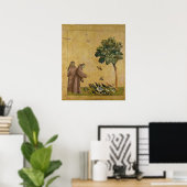St. Francis of Assisi preaching to the birds Poster (Heimbüro)