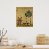 St. Francis of Assisi preaching to the birds Poster (Küche)