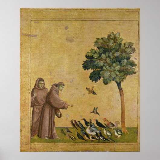 St. Francis of Assisi preaching to the birds Poster (Vorne)