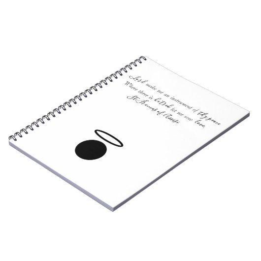 St. Francis of Assisi Quote Notebook Notizblock (Linke Seite)