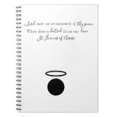 St. Francis of Assisi Quote Notebook Notizblock (Vorderseite)